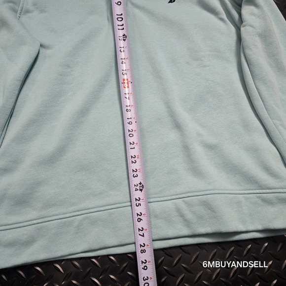 Nautica Mens XL Quarter Zip Fleece Pullover Light Blue Mint Casual - Picture 9 of 10